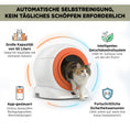 Bild in Galerie-Betrachter laden, Selbstreinigendes Katzenklo mit App-Steuerung, Automatisch, Geruchsarm, Hygienisch, für Mehrere Katzen, Wartungsarm, Weiß-Orange

