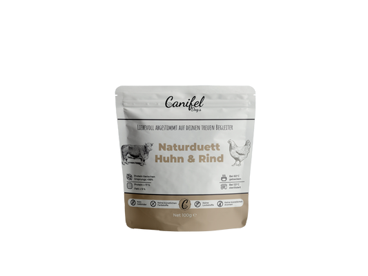 Premium-Hundefutter - 100 g Huhn & Rind