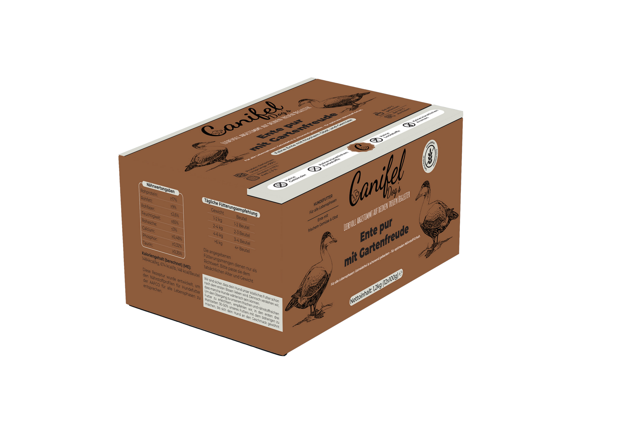 Premium-Hundefutter –  Ente 1,2 kg