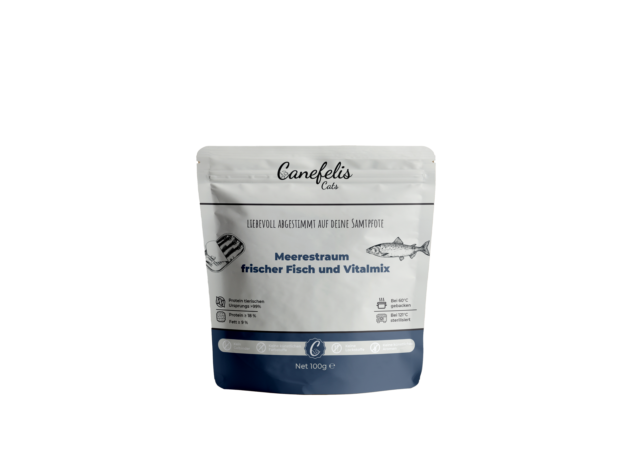Premium-Katzenfutter - 100 g  Fisch